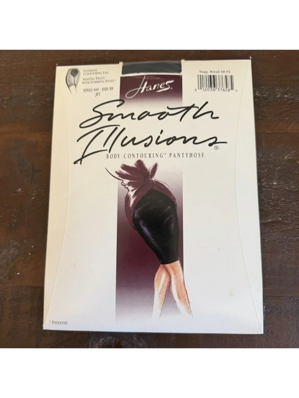 Hanes Smooth Illusions Body Contouring Pantyhose Jet Size EF Style 644 NOS